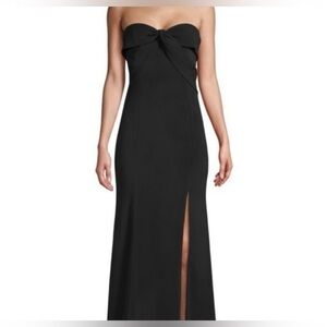 Jay Godfrey women’s Black Strapless slit Evening maxi Dress size 8